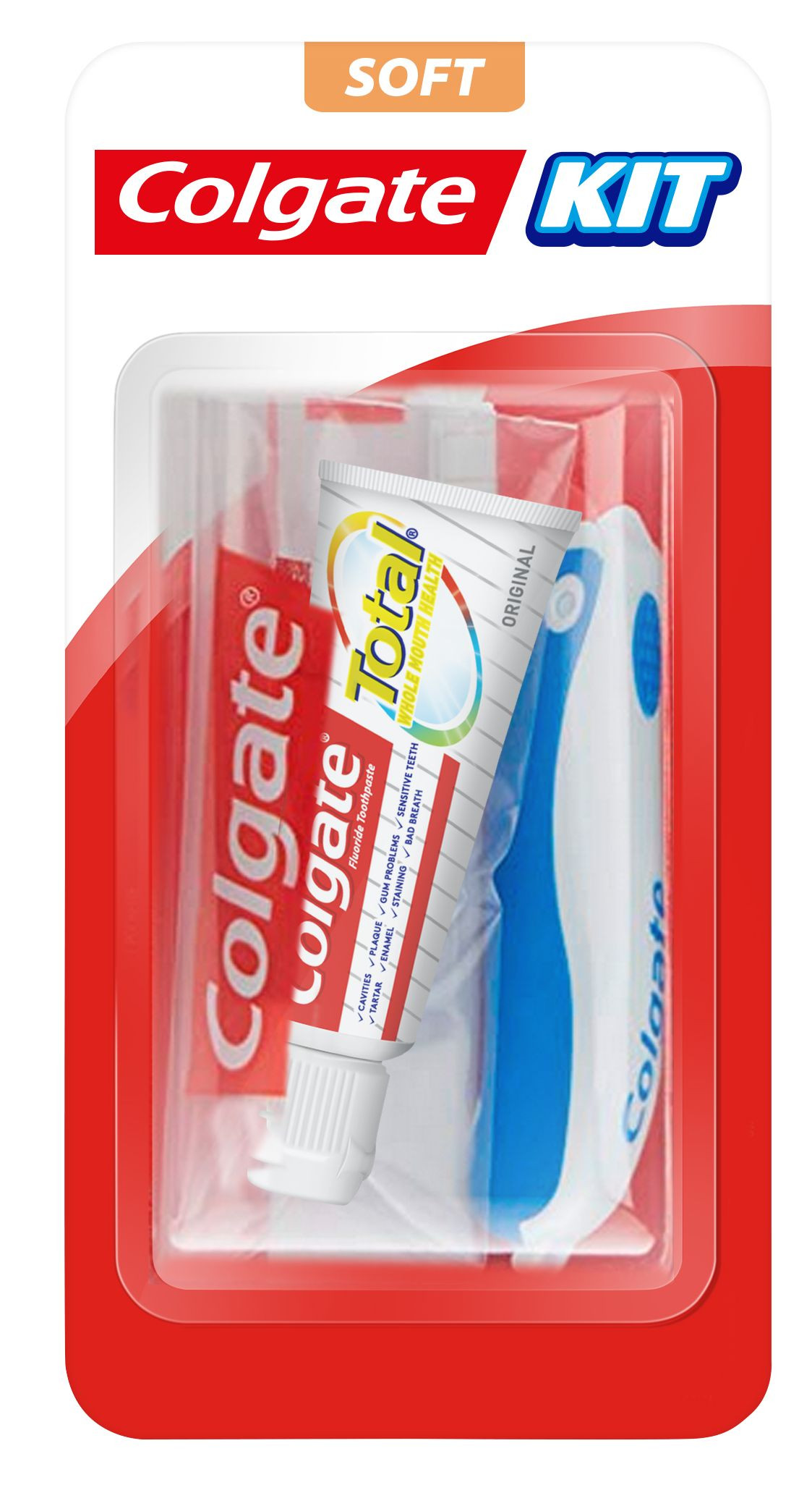 Gum Travel Kit Voyage Brosse A Dents + Fil Et Dentifrice Original White
