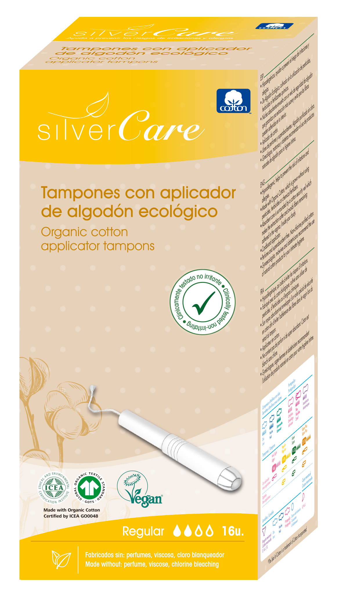 Silver Care Braguita Menstrual de Algodón Ecológico