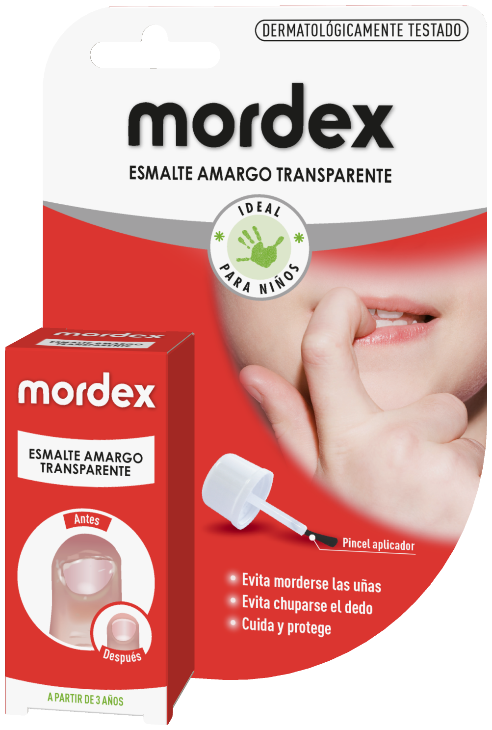 Esmalte Amargo Transparente Ideal Niños