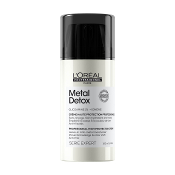 Metal Detox Crema Leave in, Todo Tipo de Cabello, Protección Térmica, Anti-Rotura y Fuerza