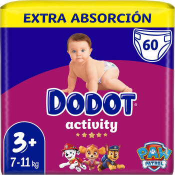 Activity Pañales de 7 a 11 kg talla 3+ Extra absorción