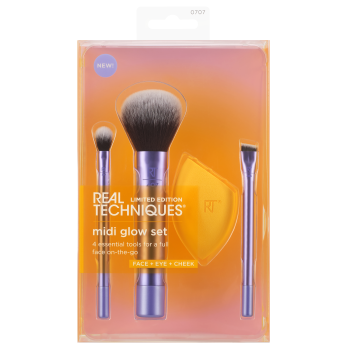 Night Brights Midi Glow Set Brochas + Esponja