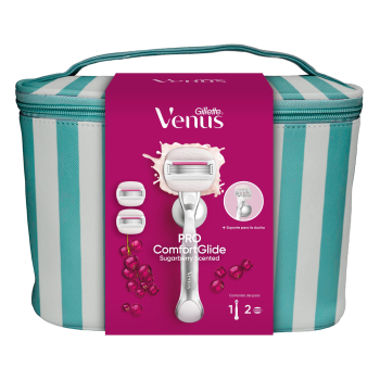 Coffret Nécessaire + Venus Comfortglide Aroma Sugarberry + Recargas + Suporte