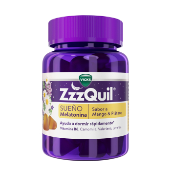 ZZQUIL Natura Gummies Mango y Plátano Ayuda para Dormir