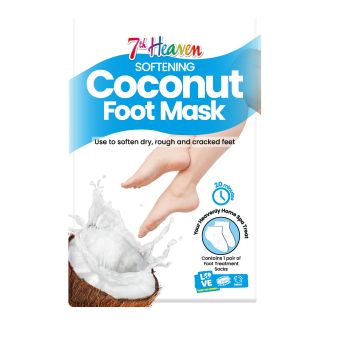 Máscara de coco para suavizar os pés
