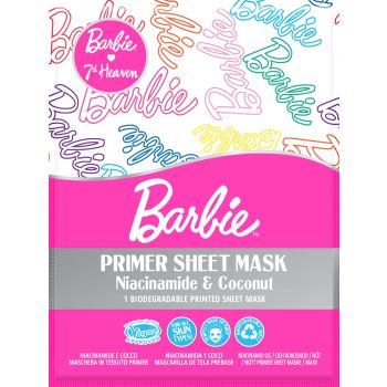 Barbie Primer Sheet Mask Mascarilla de Tela Prebase con Niacinamida y Coco