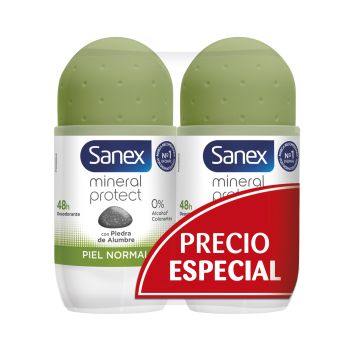 Desodorante Roll-On Natur Protect Piel Normal 48h con Piedra de Alumbre