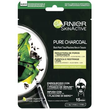 Mascarilla Facial de Tejido Black Pure Charcoal