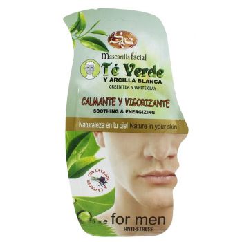 Mascarilla Facial Hombre Té Verde y Arcilla