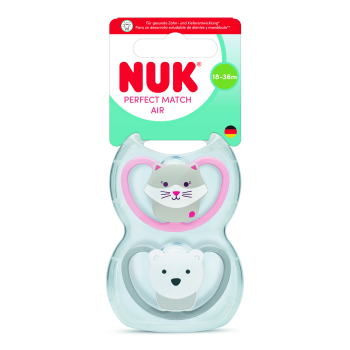 Chupete Pefect Match Air Gato/Oso 18-36 Meses