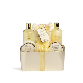 Set Cesta Dorada de Baño Perfumado
