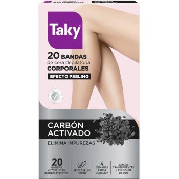 Carbón Activado Bandas Depilatorias Corporales Efecto Peeling