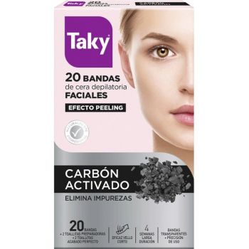 Carbón Activado Bandas Depilatorias Faciales Efecto Peeling