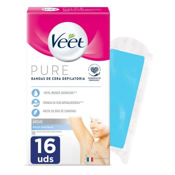 Bandas de Cera Fría Depilatoria para Axilas