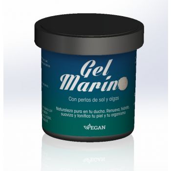 Gel marinho com pérolas de sal e algas Gel marinho com pérolas de sal e algas