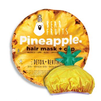 Máscara para o cabelo de ananás + chapéu