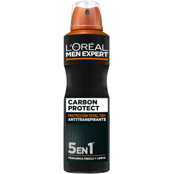 Men Expert Carbon Protect Spray Antitranspirante 5 en 1