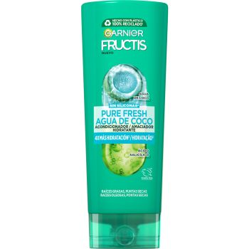 Fructis Pure Fresh Agua de Coco Acondicionador Pelo Normal con raíces grasas y puntas secas