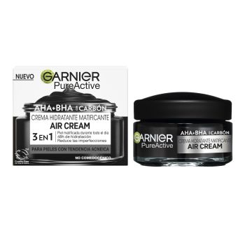 Pure Active Crema Hidratante Matificante con AHA + BHA con Carbón