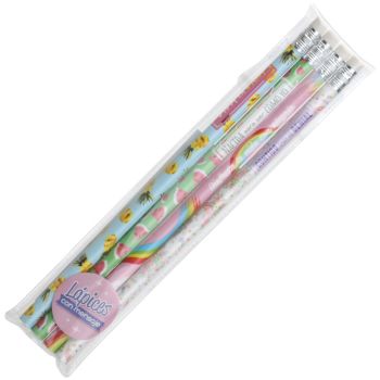 Set 4 Lápices con Goma con Mensajes