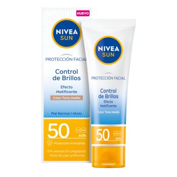 Sun Protección Facial Control de Brillos Color