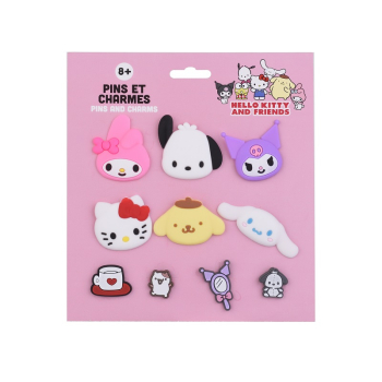 Set 10 Pins and Charms De Hello Kitty Friends
