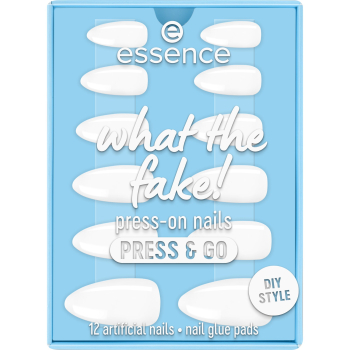 Uñas Postizas What The Fake Press & Go Bare White