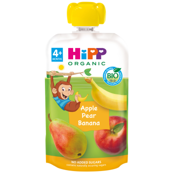 Pouche 100% Frutas Manzana, Pera y Plátano BIO 