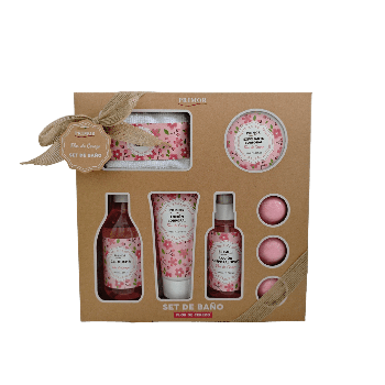 Set de Baño 8 Piezas Flor de Cerezo