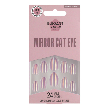 Uñas Postizas Gel Finish Mirror Cat Eye