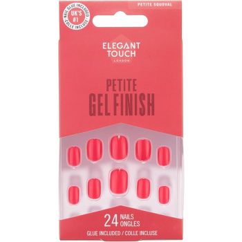 Petite Gel Finish Bitten Strawberry Uñas Postizas