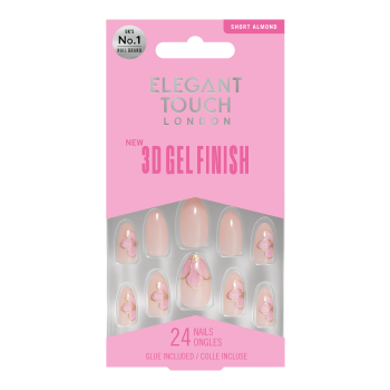 Uñas Postizas 3D Gel Finish Gilded Petal