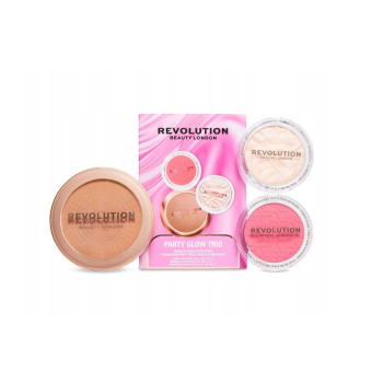 Set Party Glow Trio Bronceador, Colorete E Iluminador