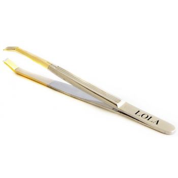 Pinza Depilar Punta Cangrejo Oro