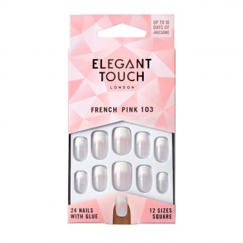 Uñas Adhesivas Manicura Francesa