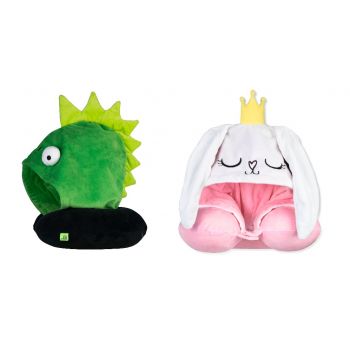 Almohada de Viaje con Capucha Viscoelástica