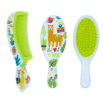 Set Cepillo y Peine Llama