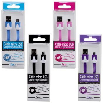 Cable Plano Bicolor Micro USB