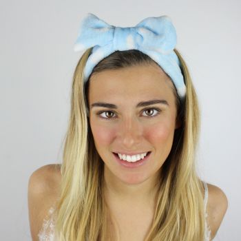 Turbante de bolinhas Azul