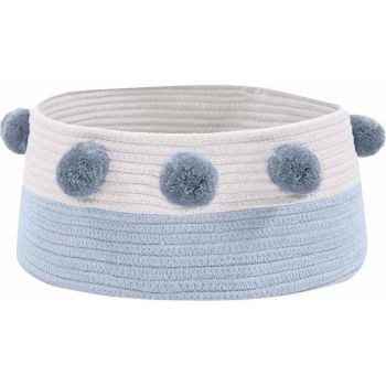Cesto Pompones Gris