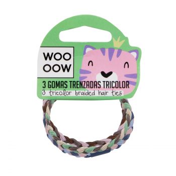Set de 3 Gomas Trenzadas Tricolor