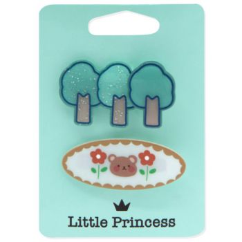Little Princess Set Clips Árbol y Flores