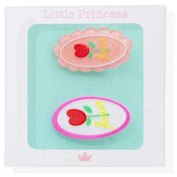 Little Princess Clips Flores Ovalados