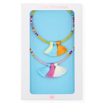 Little Princess Set 2 Collares con Pompones