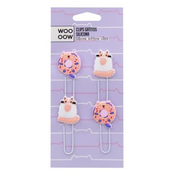 Clips Gatitos Silicona