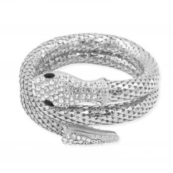 Brazalete Serpiente Plateada