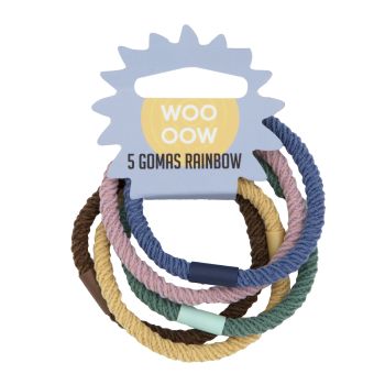 Set 5 Gomas Diseño Curly Multicolor