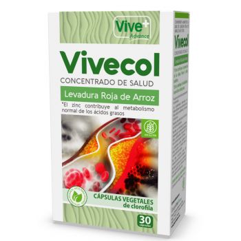 Vivecol Concentrado de Salud Levadura Roja de Arroz Cápsulas Vegetales