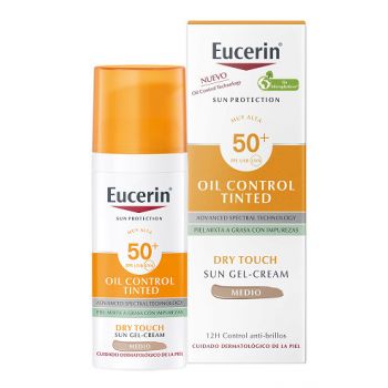 Oil Control Protector Solar Facial Dry Touch con Color SPF50+