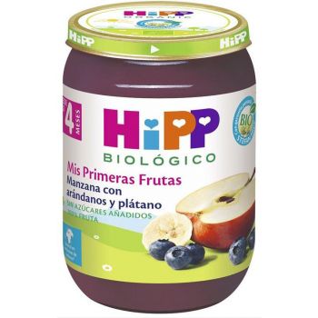 Tarrito de Fruta de Manzana con Arándanos y Plátano +4 Meses